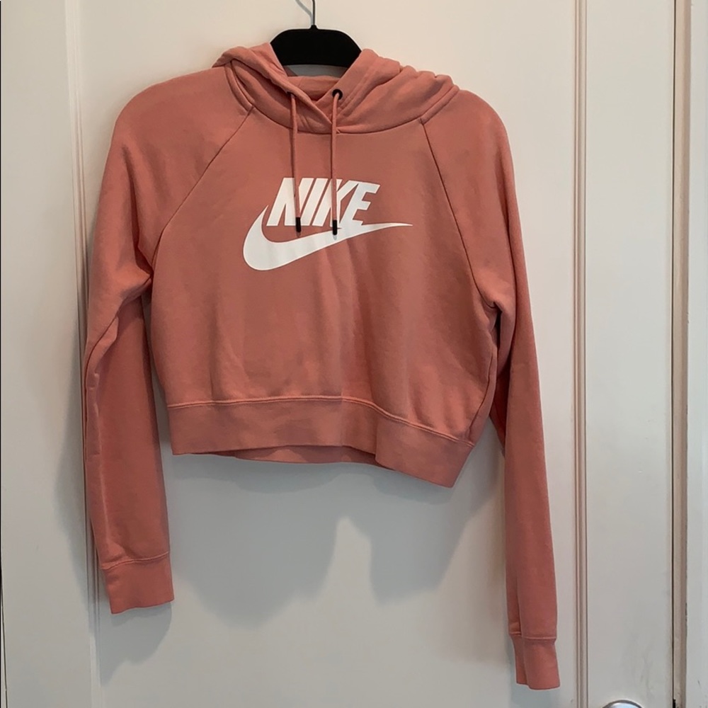 Nike Sportswear pink cropped small sweatshirt